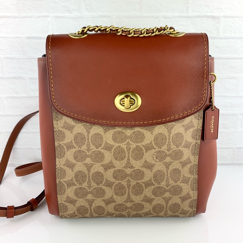 Coach Parker Signature Canvas Convertible Backpack $395